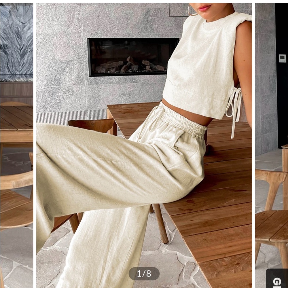 Commense Khaki Sleeveless Jumpsuit